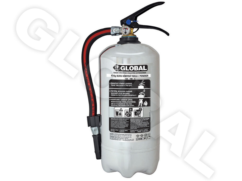 4 Kg Yangın Söndürme Cihazı Krom